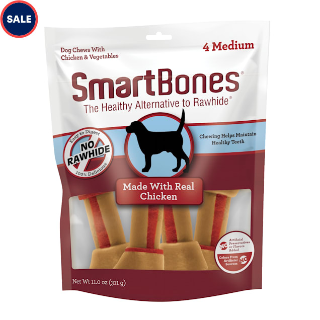 SmartBones Medium Bones Vegetable Chicken No Rawhide Dog Chews