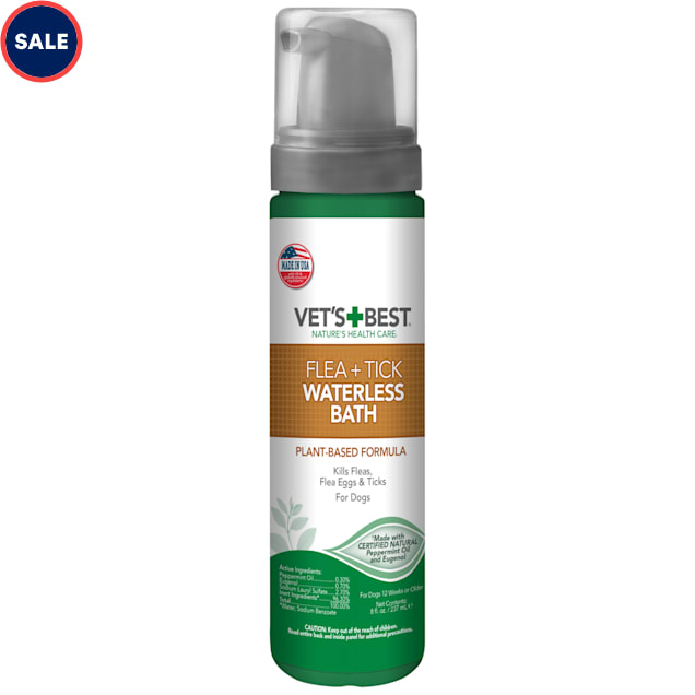 Vet's Best Flea & Tick Waterless Bath for Dogs, 8 fl. oz. | Petco