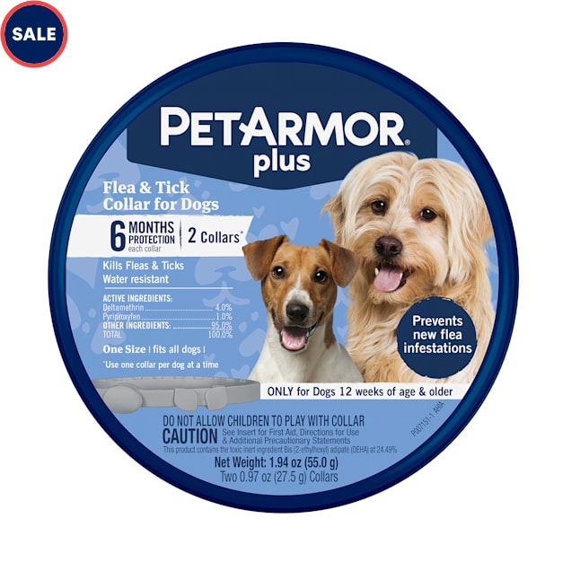 PetArmor Plus Flea & Tick Collar for Dogs, Pack of 2 - Carousel image #1