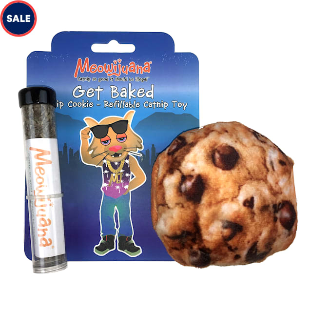 Meowijuana Refillable Get Baked Catnip Cookie Cat Toy Medium Petco