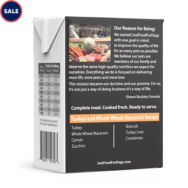 JustFoodForDogs DoItYourself Turkey And Whole Wheat, 46 OFF