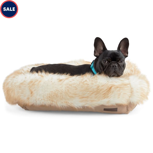 Reddy Brown FauxFur Box Dog Bed, 24" L X 18" W Petco