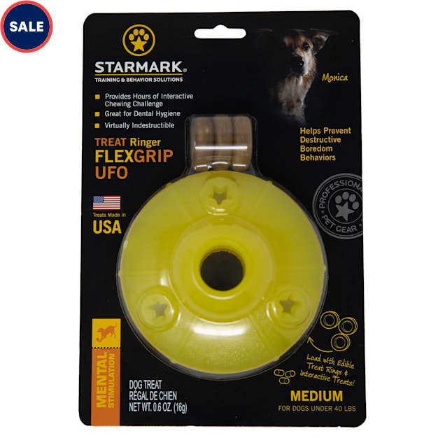 Starmark Treat Ringer FlexGrip UFO Dog Toys, Medium - Carousel image #1