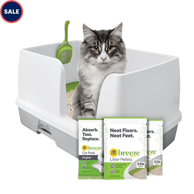 Purina Tidy Cats Non Clumping Litter System, Breeze XL All-in-One Odor Control & Easy Clean Multi Cat Box, 18 lbs. - Carousel image #1