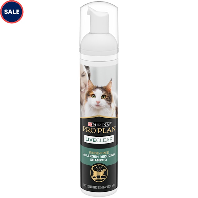 Purina Pro Plan Veterinary Supplement LiveClear Rinse Free Allergen Reducing Shampoo for Cats, 8.5 FL. OZ. - Carousel image #1