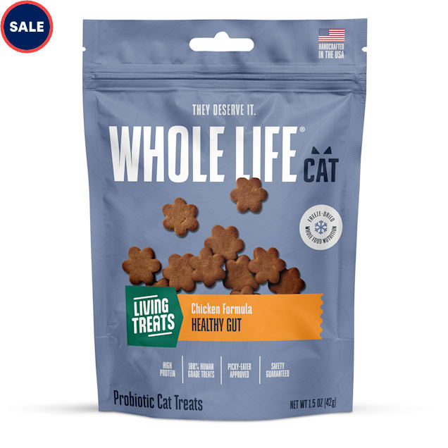 Whole Life Pet Living Treats Probiotics Chicken Recipe Cat Treats, 1.5 oz. Petco