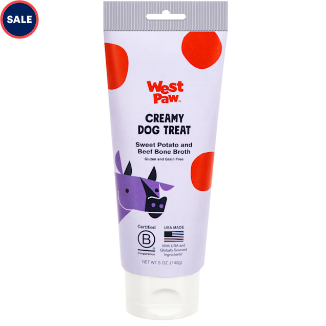 West Paw Creamy Sweet Potato & Beef Bone Broth Dog Treats, 5 oz. Petco