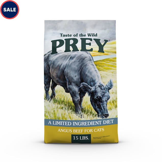 Taste of the Wild Prey Angus Beef Limited Ingredient Recipe Dry Cat Food, 15 lbs. - Carousel image #1