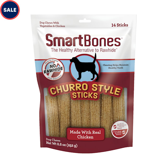 SmartBones Churro-Style Sticks With Chicken Dog Treats, Count of 14 - Carousel image #1