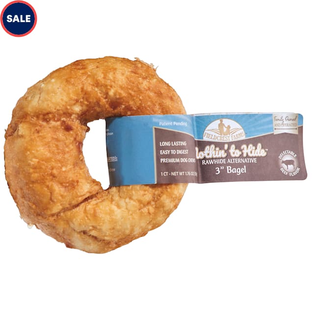 Fieldcrest Farms Nothin' to Hide 3" Bagel Beef Flavored Dog Chew, 1.76 oz. - Carousel image #1
