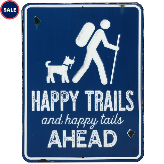 Open Road Brands Happy Trails & Happy Tails Ahead Metal Sign - Carousel image #1