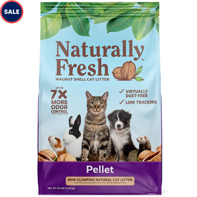 Naturally Fresh Pellet Formula Unscented Non-clumping Walnut Cat Litter, 26 lbs. - Carousel image #1