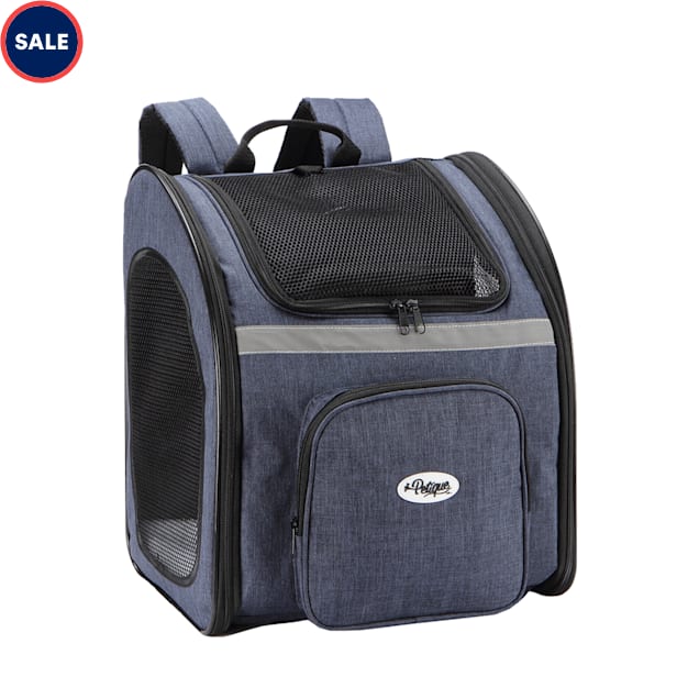 Petique The Backpacker Denim Pet Carrier Medium Petco