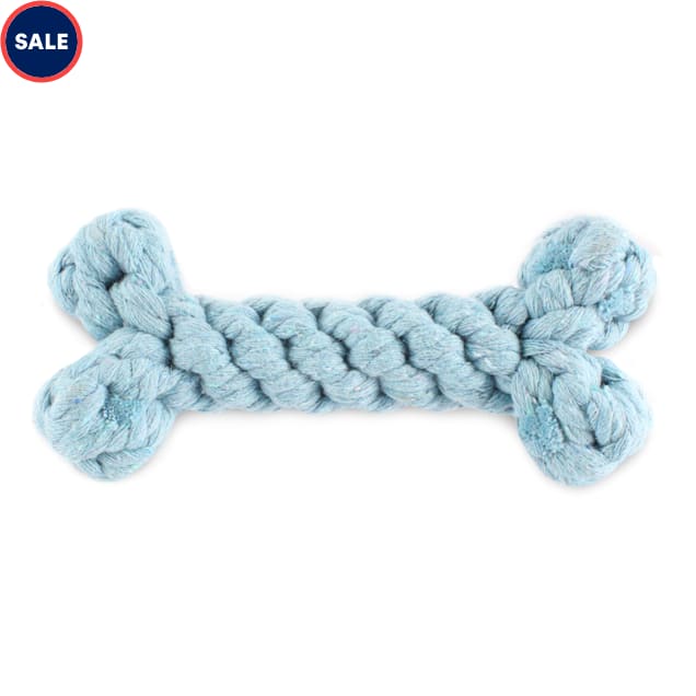 Harry Barker Blue Rope Bone Dog Toy, Small - Carousel image #1