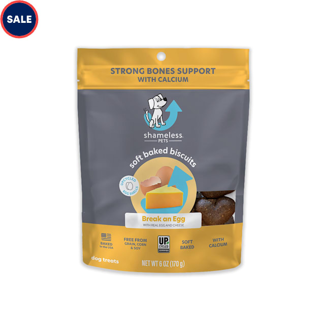 Shameless Pet Treats Egg and Cheese Soft Baked Biscuit Dog Treats