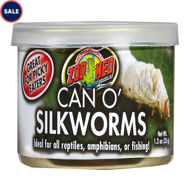 Zoo Med Can O' Silkworms Bearded Dragon Food, 1.2 oz. - Carousel image #1