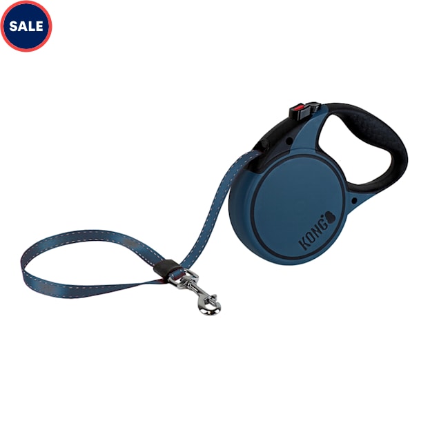 KONG Blue Terrain Retractable Dog Leash for Dogs Up To 45 lbs., 16 ft