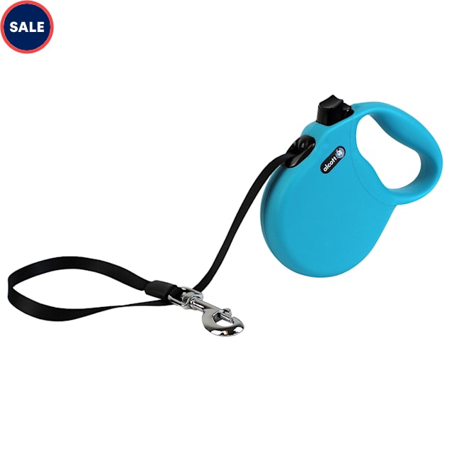 alcott Blue Wanderer Retractable Dog Leash for Dogs Up To 110 lbs., 16