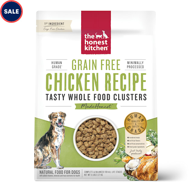 The Honest Kitchen Whole Food Clusters Grain Free Chicken Dry Dog Food, 5 lbs. - Carousel image #1