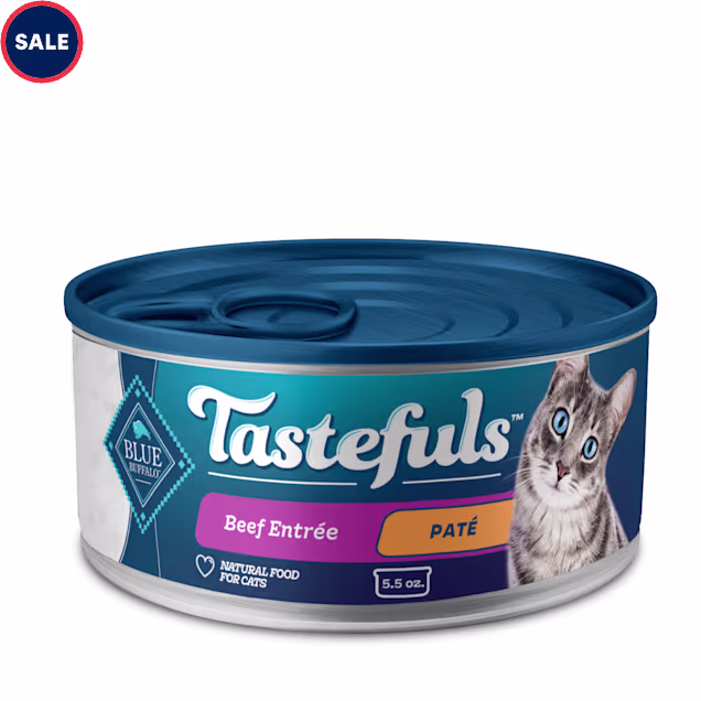 Blue Buffalo Tastefuls Beef Entree Wet Cat Food Pate, 5.5 oz., Case of 12 - Carousel image #1