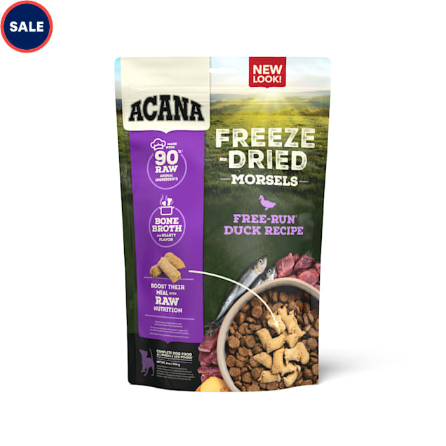 ACANA Grain Free, High Protein, Free-Run Duck Recipe, Morsels Freeze Dried Dog Food & Topper, 8 oz. - Carousel image #1