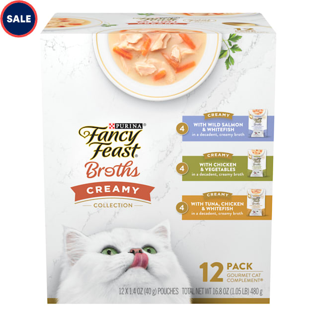 Fancy Feast Lickable Complement Creamy Broth Wet Cat Food Topper