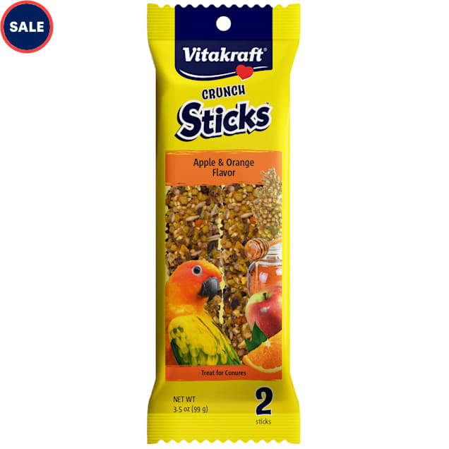 Vitakraft Crunch Sticks Apple & Orange Flavor Treat, 3.5 oz., Pack of 2 - Carousel image #1