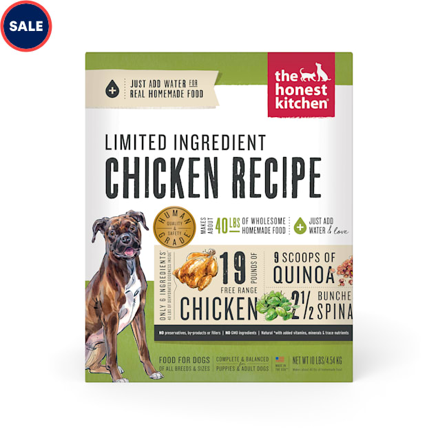 The Honest Kitchen Dehydrated Limited Ingredient Chicken Recipe Dog Food, 10 lbs. - Carousel image #1