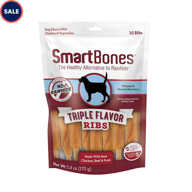 SmartBones Triple Flavor Ribs Made with Real Chicken Beef Pork