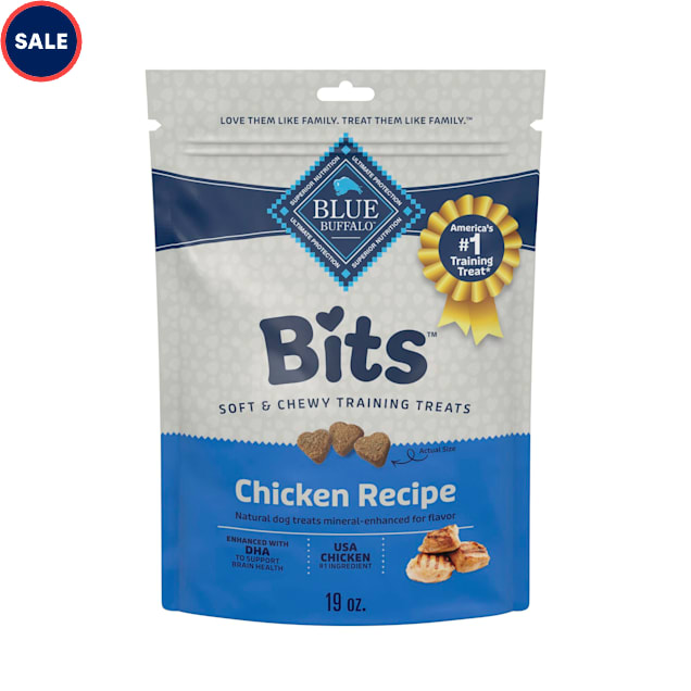 Blue Buffalo Blue Bits Chicken Recipe Natural Soft-Moist Training Dog  Treats, 19 oz.