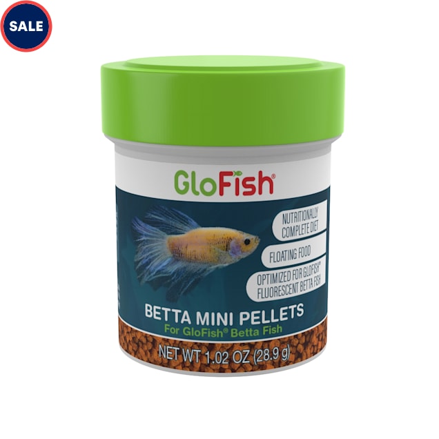 GloFish Betta Mini Pellets Tropical Fish Food, 1.02 oz.