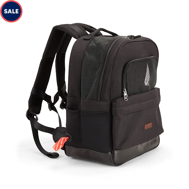 Reddy Black Cotton Canvas Pet Carrier Backpack Made With Recycled  Materials, Small