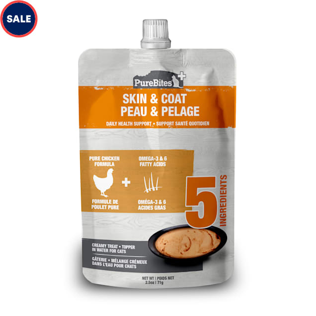 PureBites Squeezable Skin & Coat Creamy Cat Treats, 2.5 oz. - Carousel image #1