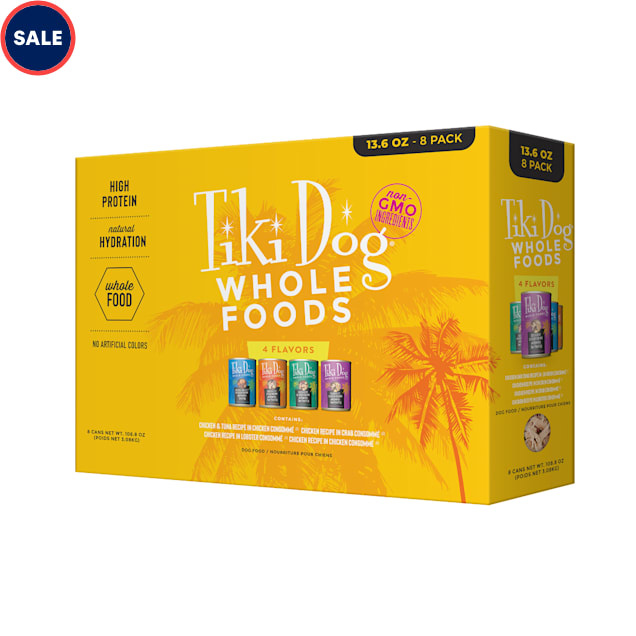 Tiki Dog Whole Foods Wet Variety Pack, 13.6 oz., Count of 8 - Carousel image #1