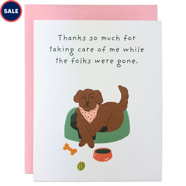 Moose & Pig What Happens Here Dog Thank You Card - Carousel image #1