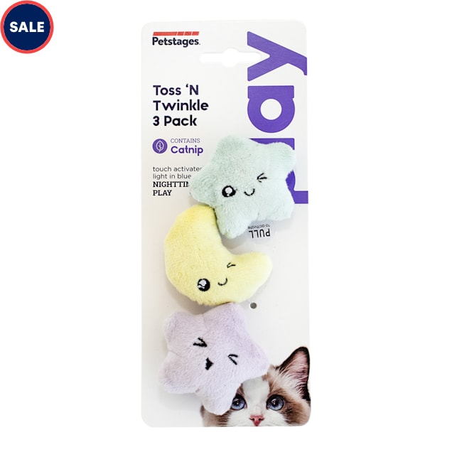 Petstages Toss 'N Twinkle Catnip Cat Toy, Medium, Pack of 3 - Carousel image #1