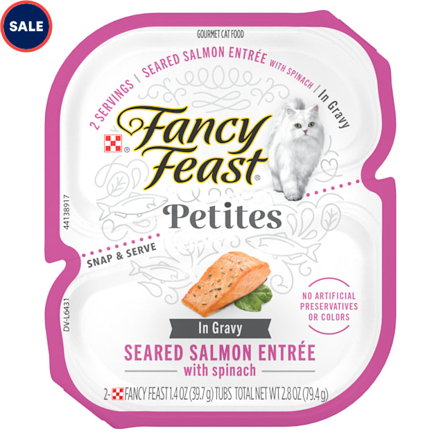 Fancy Feast Petites Seared Salmon With Spinach Entree Gourmet