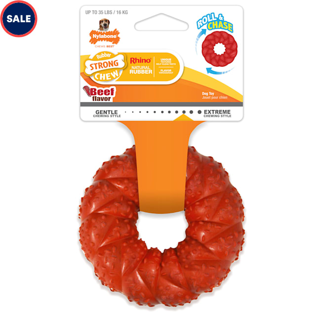 Nylabone Chew Ring Braided Beef Flavor Chew Toy for Dogs, X-Small - Carousel image #1