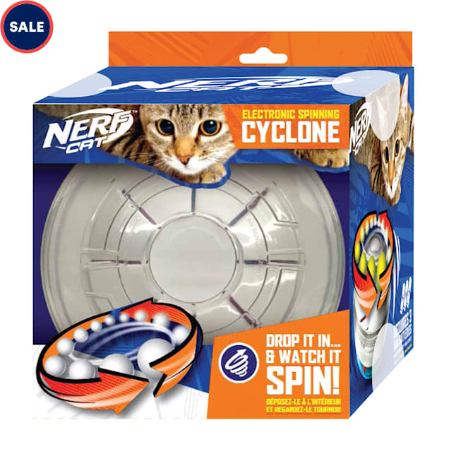 Nerf Wobble LED Fan Bowl with Ping Pong Ball Cat Toy, Medium - Carousel image #1