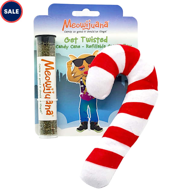 Meowijuana Refillable Get Twisted Candy Cane Cat Toy - Carousel image #1