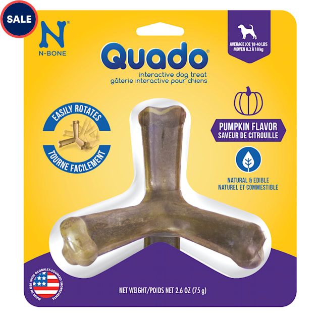 N-Bone Quado Pumpkin Flavor Interactive Medium Dog Treats, 2.6 oz. - Carousel image #1