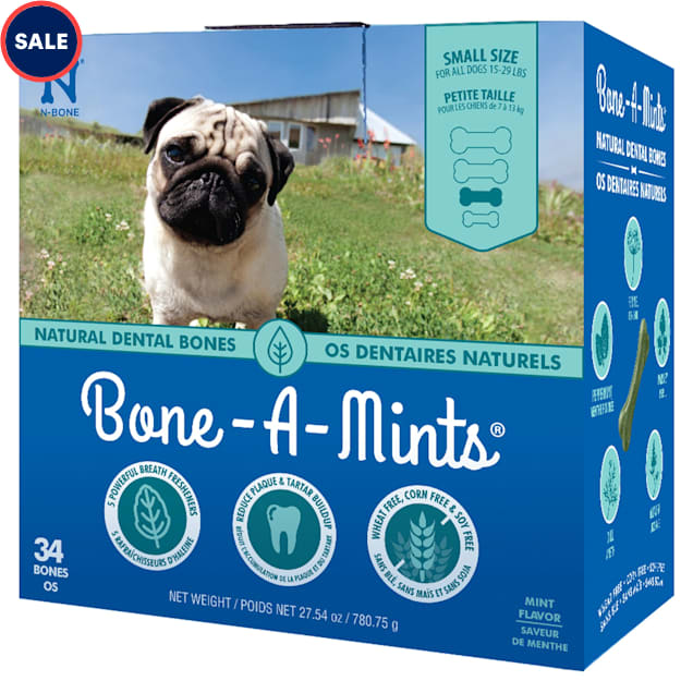 N-Bone Bone-A-Mints Mint Flavor Daily Dental Small Bone for Dogs, 27.54 oz. - Carousel image #1