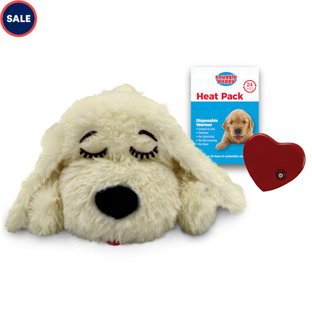 Dog Stuffed Animals with Heartbeat,Small Dog Toys for Dog Anxiety