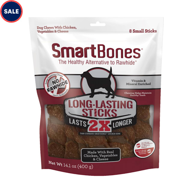SmartBones Chicken Vegetables Cheese Flavor Long Lasting Sticks