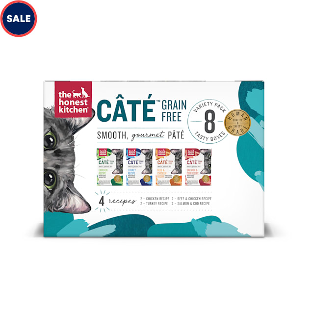 The Honest Kitchen Cate Grain Free Wet Cat Food Pate Variety Pack, 5.5 oz., Count of 8 - Carousel image #1
