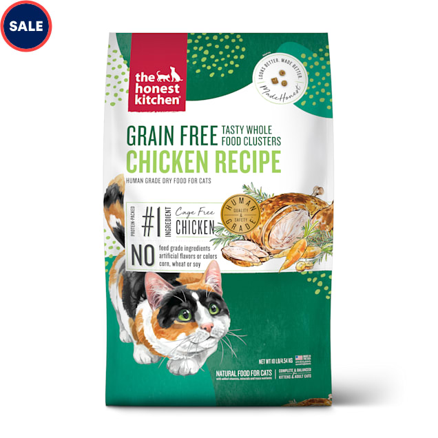 The Honest Kitchen Whole Food Clusters Grain Free Chicken Dry Cat Food, 10 lbs. - Carousel image #1