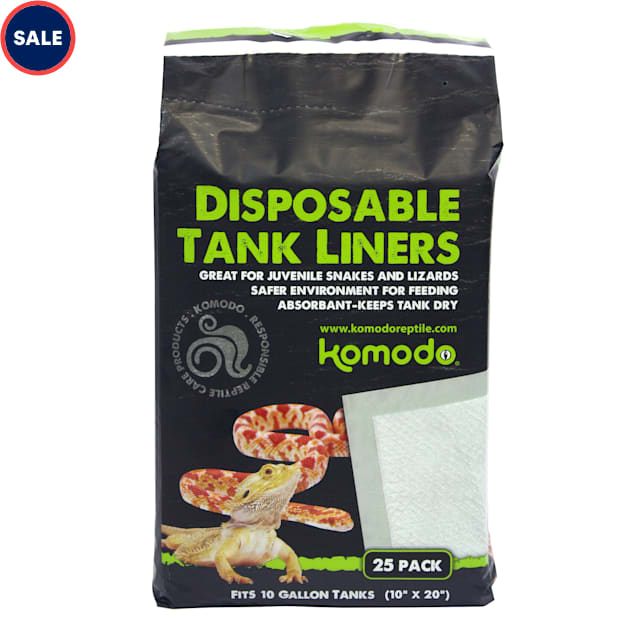 Komodo 10 Gallon Disposable Tank Liners Repti-Pads, Pack of 25 - Carousel image #1
