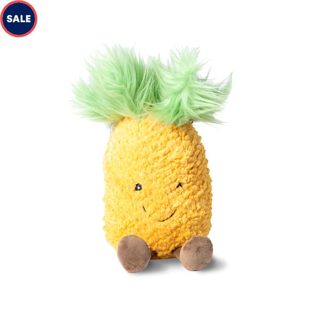 Nandog Pet Gear My BFF Collection Pineapple Plush Dog Toy with Squeaker
