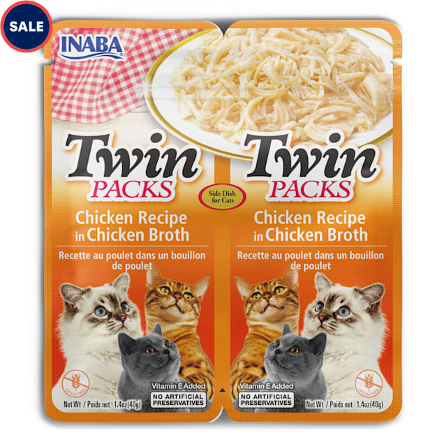 Inaba Twin Packs Chicken Recipe in Chicken Broth Cat Treats, 2.8 oz. - Carousel image #1