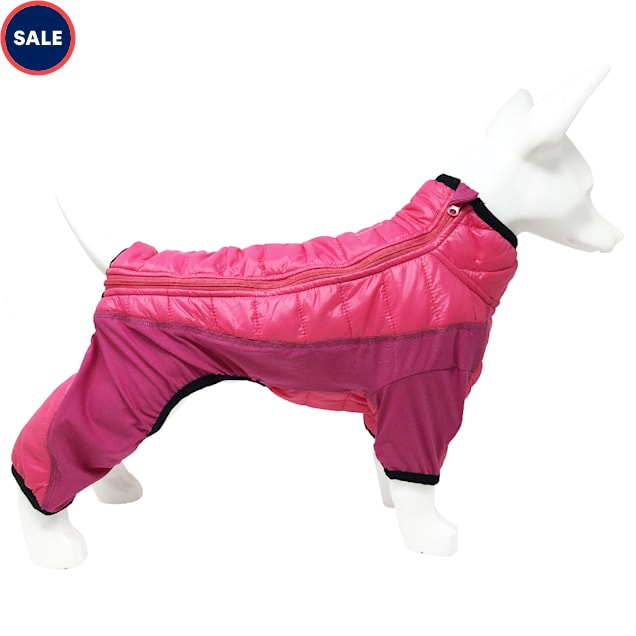 Pet Life Aura Vent Lightweight 4 Season Stretch and Quick Dry Full Body Dog Jacket Pink Large